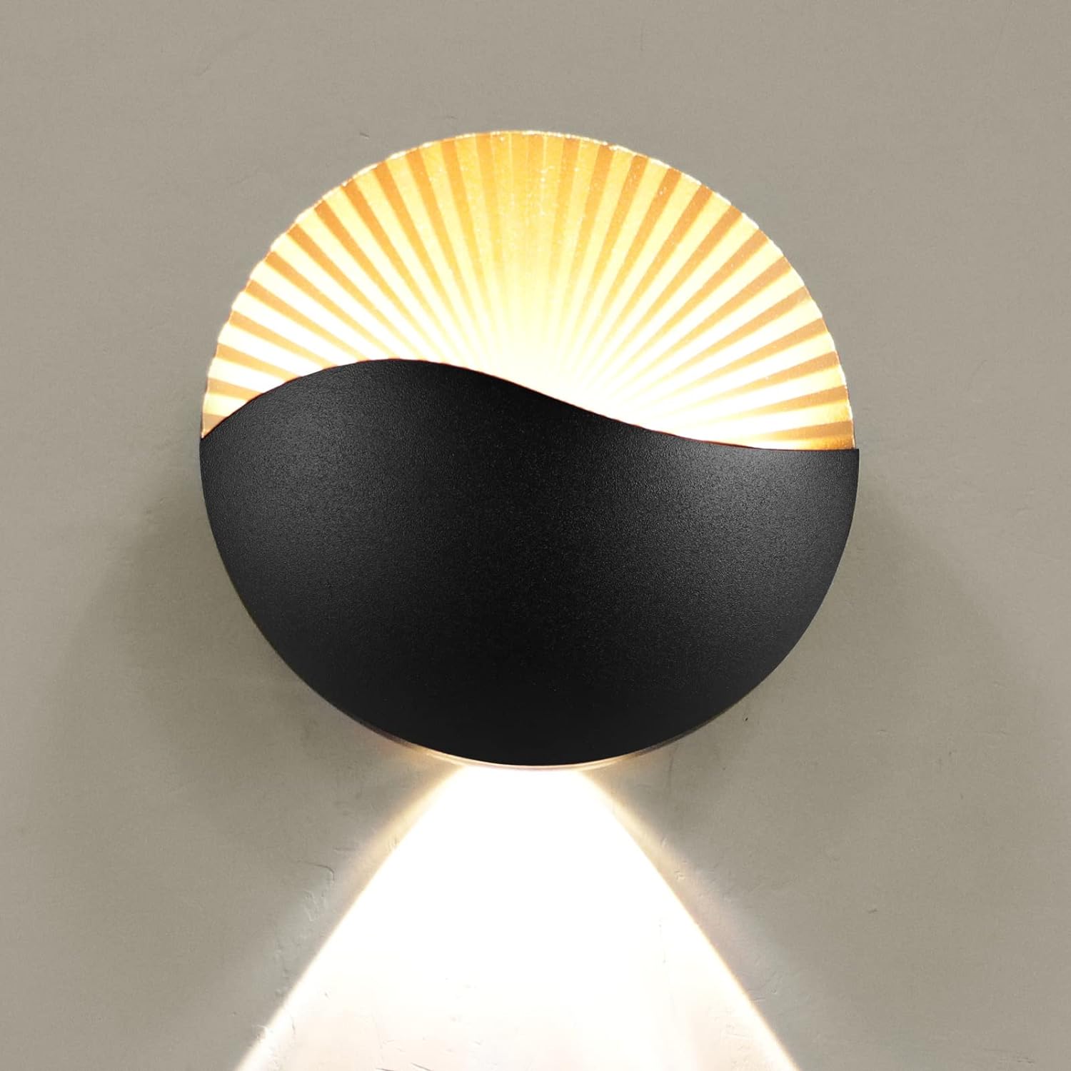 LED аплик 12W CORAL BLACK за външен монтаж