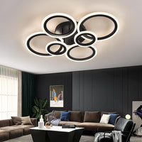 LED осветително тяло 4+2 CIRCLE MAXI Black SMART Еквивалент 600W