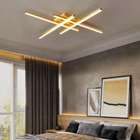 LED осветително тяло 4 Modern LINES Gold еквивалент 400W с дистанционно