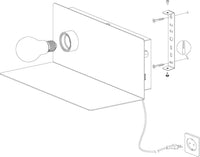 Аплик за стена CIGLIE EGLO 1xE27 с USB зареждане