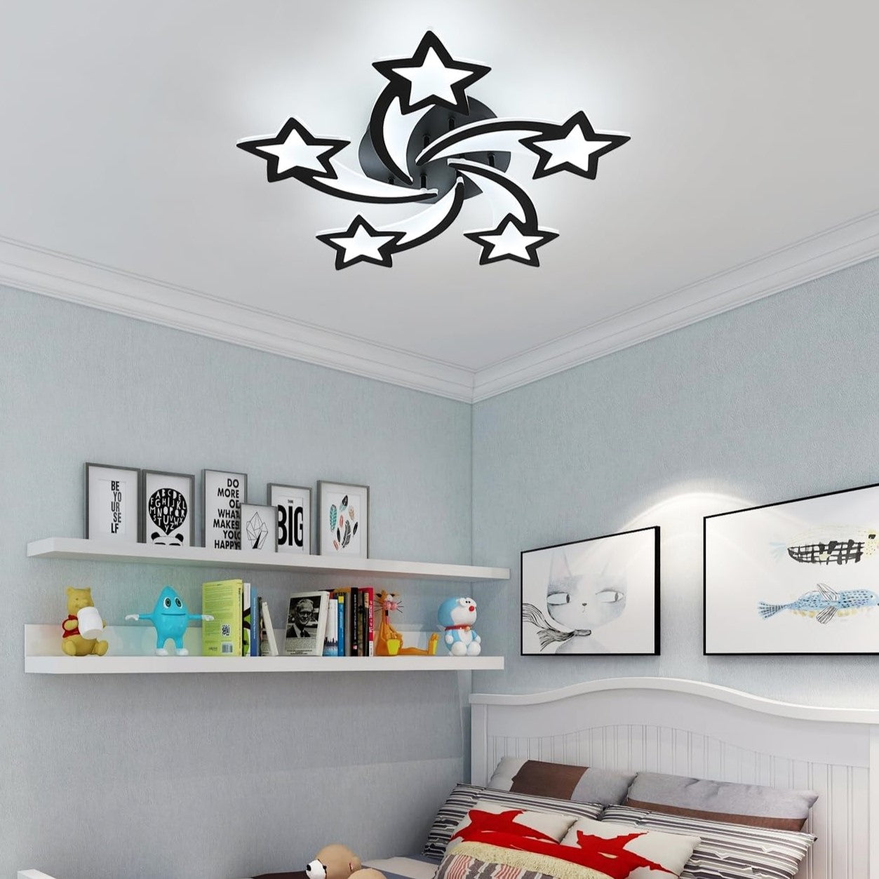 LED осветително тяло STAR DESIGN BLACK еквивалент 600W с дистанционно