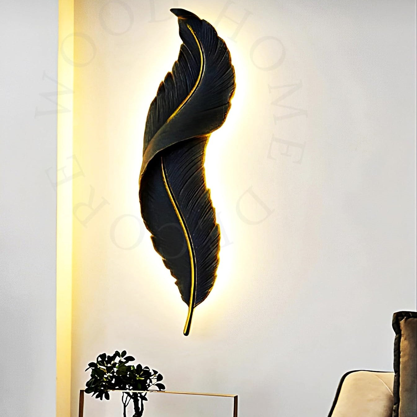 LED аплик BLACK Luxury Feather 25W 63CM