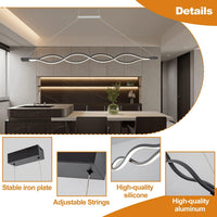 LED осветително тяло Waves Black еквивалент 800W с дистанционно