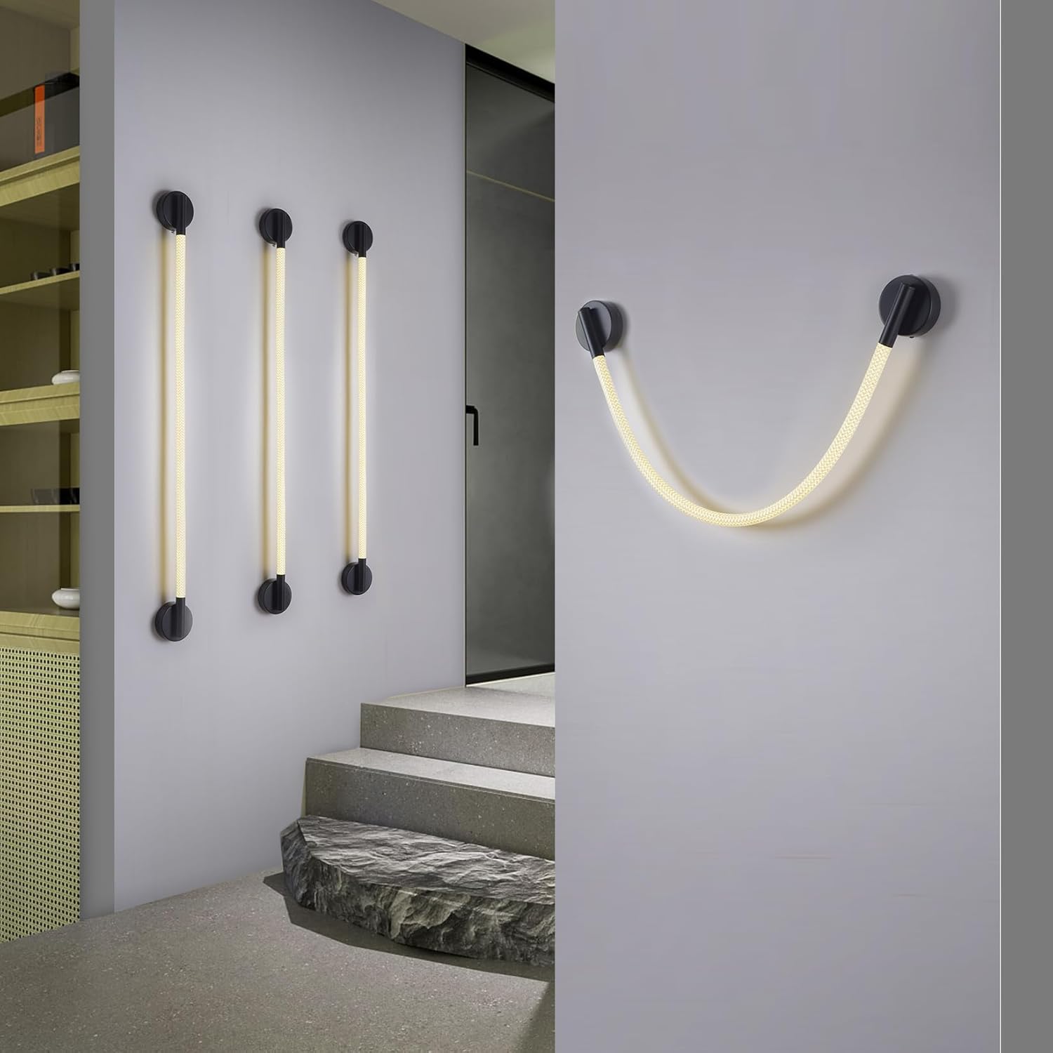 LED аплик Nordic Style Light Rope Tube G4011 Black