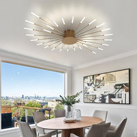 Lustra LED American Dream Gold 112w Echivalent 500W Telecomanda AURIE / 105CM / MINIMALIST DESIGN Chandeliers