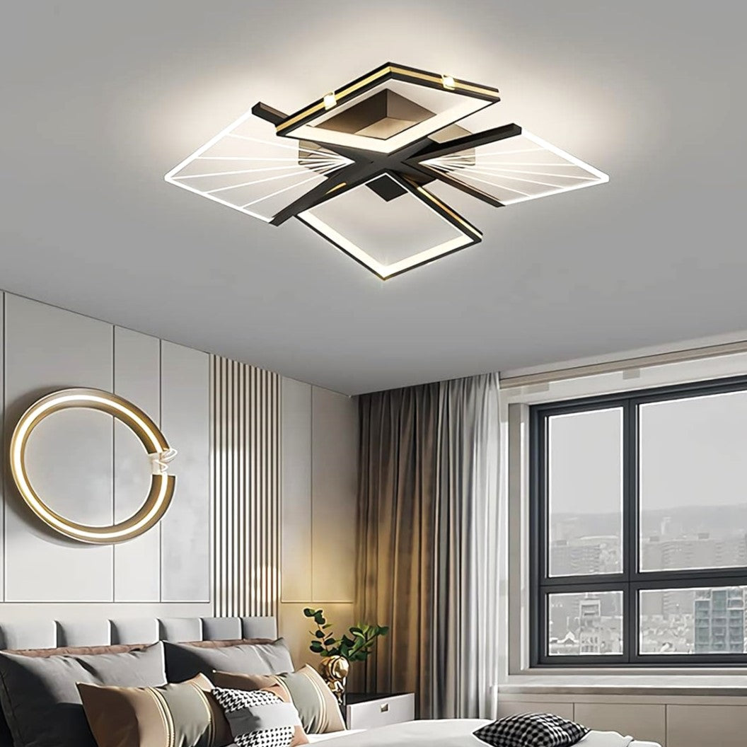 LED осветително тяло Charlotte 2+2 Square Еквивалент 400W с дистанционно