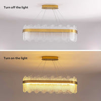 LED осветително тяло висящо QUEEN Gold кристал 80x30cm