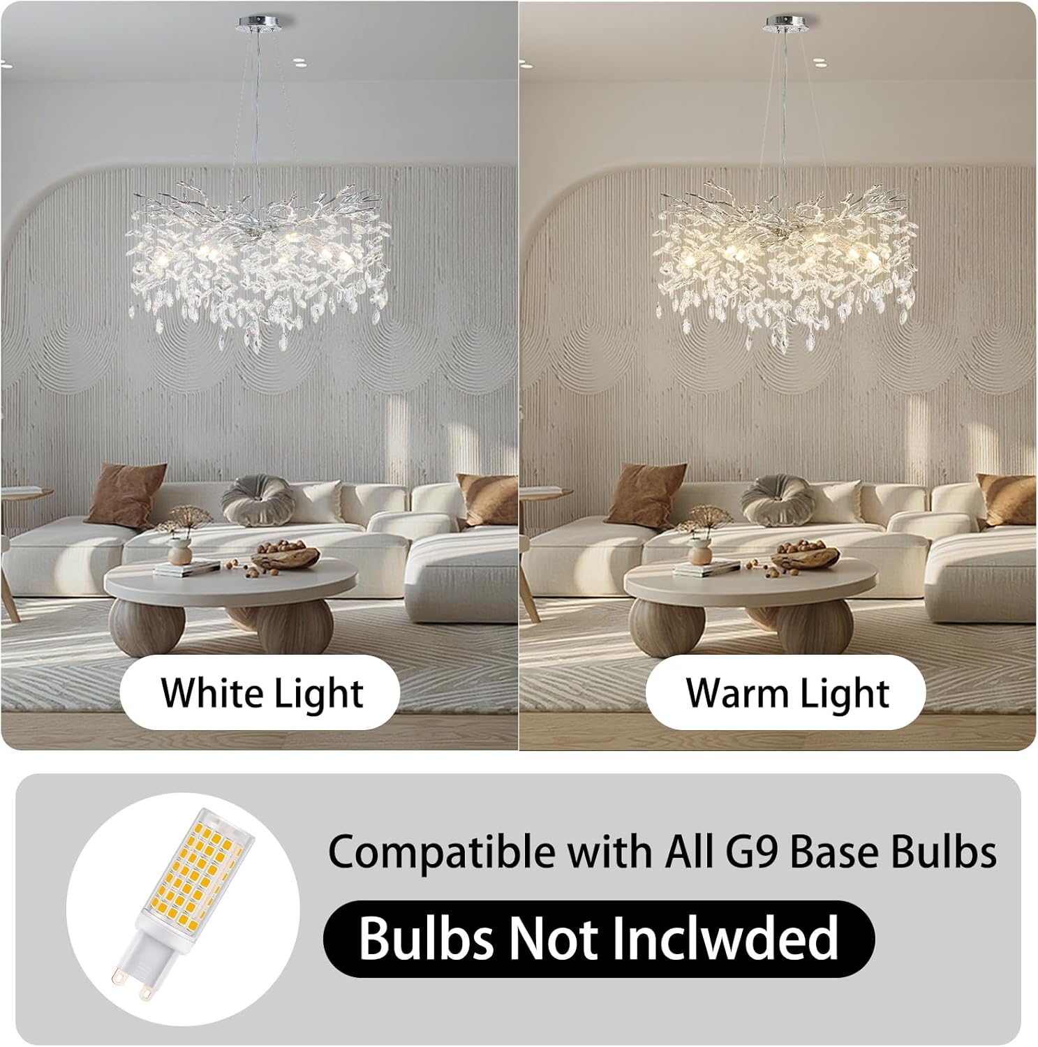 Полилей кристал LUXURY Silver CINDY 80cm