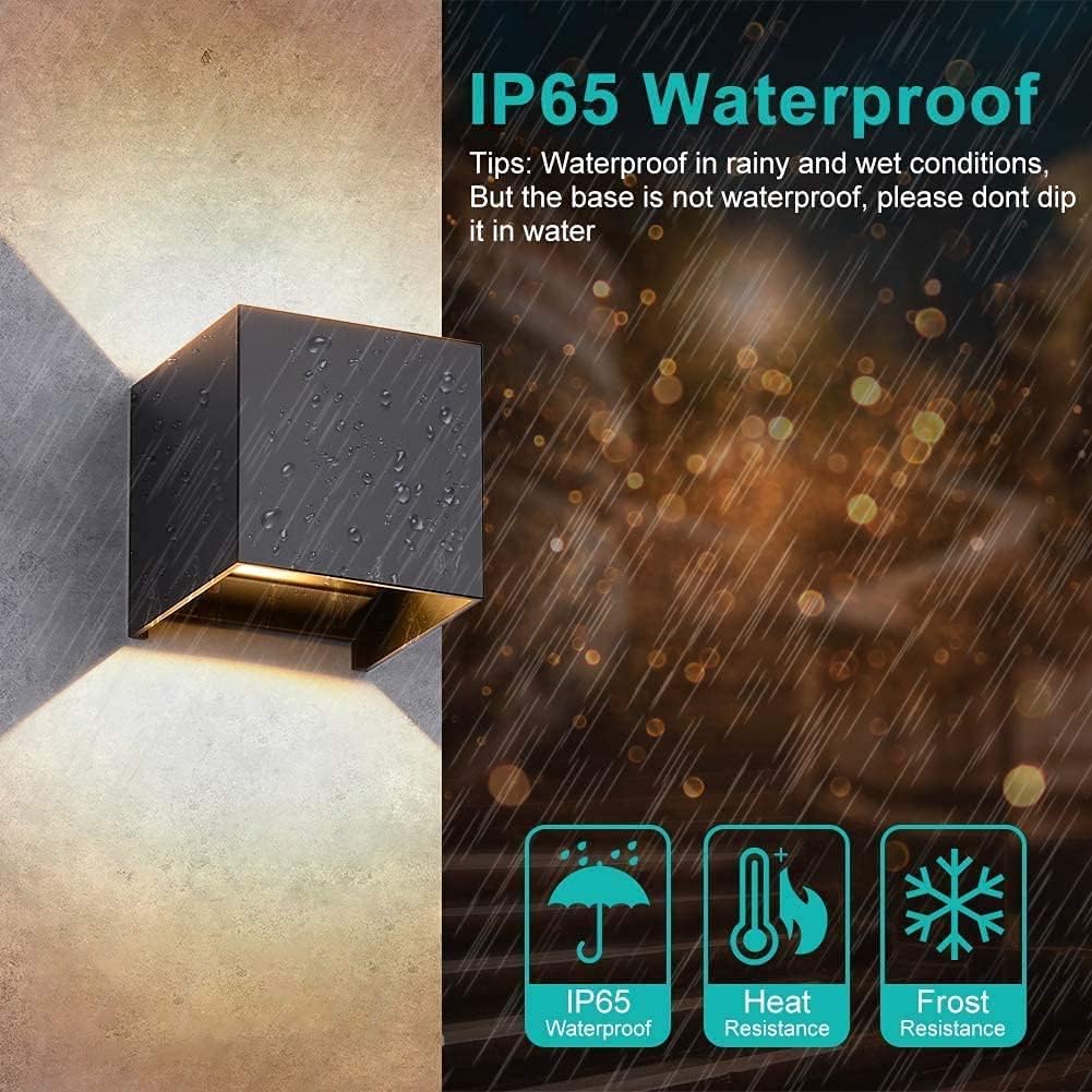 LED аплик CUBE за външен монтаж, черна, с регулируем светлинен сноп