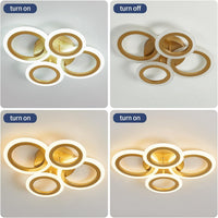Осветително тяло LED 2+2 CIRCLE GOLD Luxury с дистанционно, еквивалент 400W