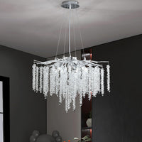 Полилей кристал LUXURY Silver Willow 80CM