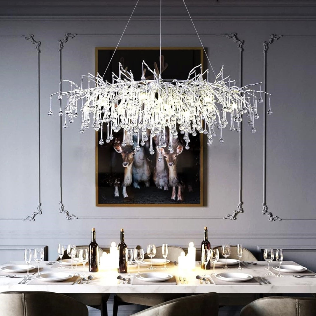 Полилей кристал LUXURY Silver Tears 80CM