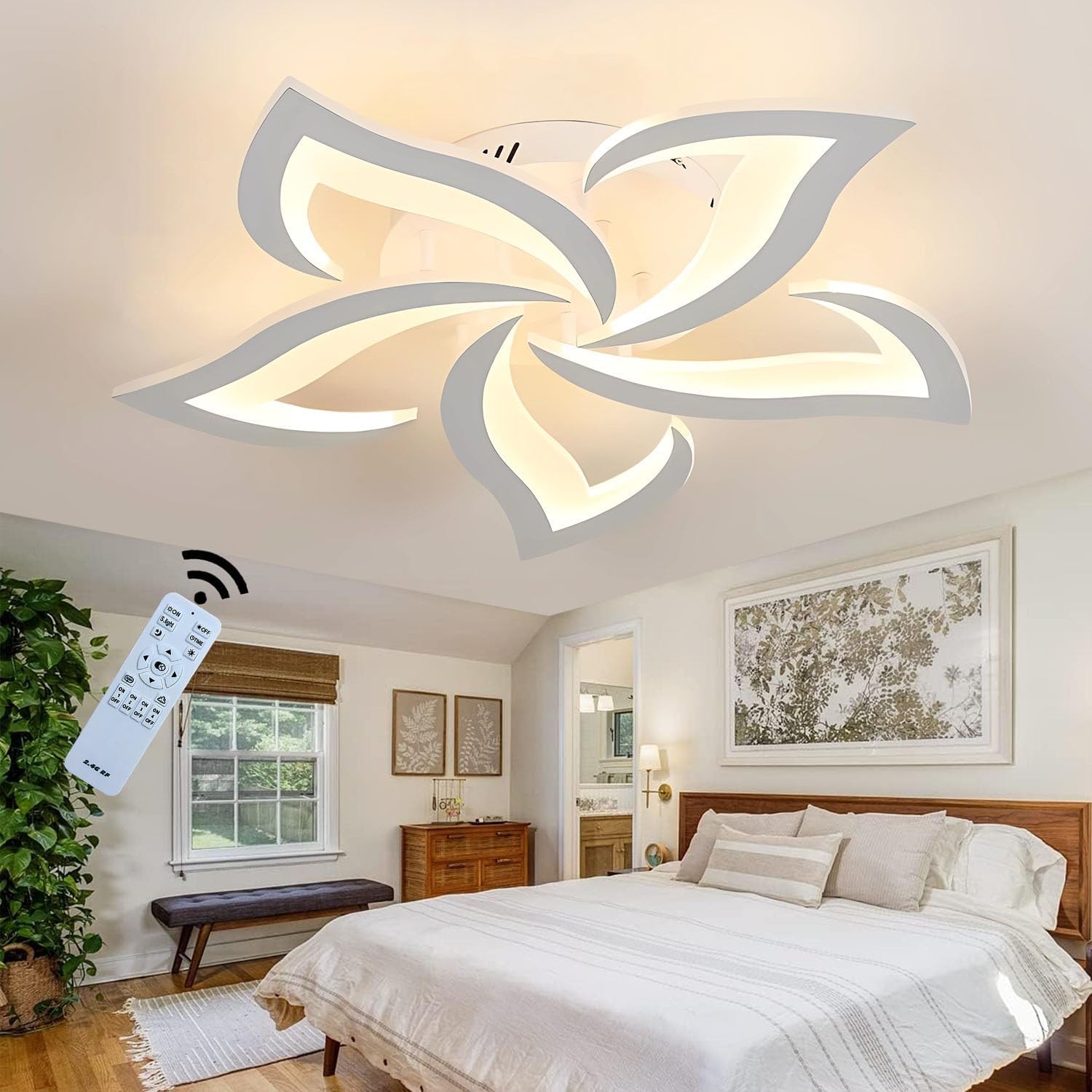 LED осветително тяло NARCISSE с дистанционно, еквивалент 500W