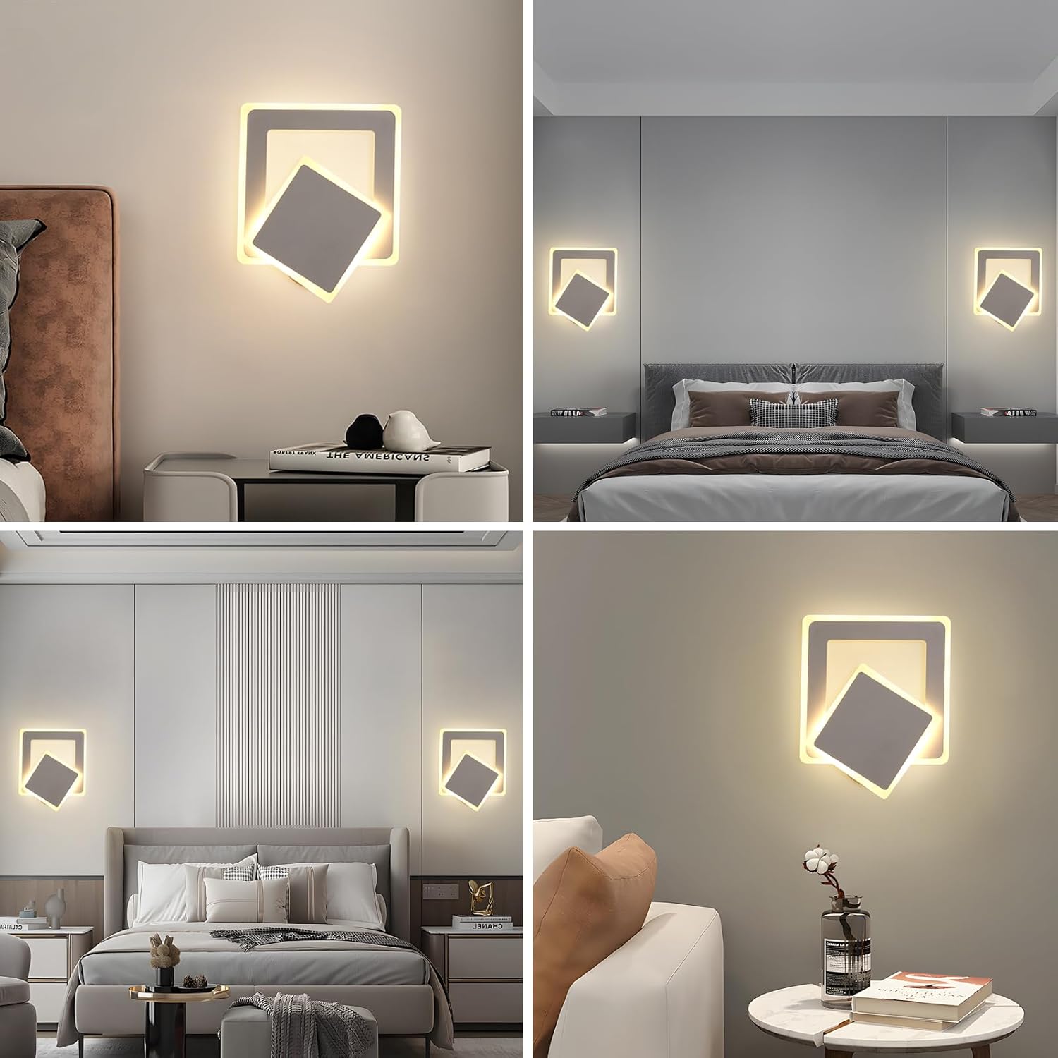 LED аплик Square, регулируем, бял, еквивалент 150W