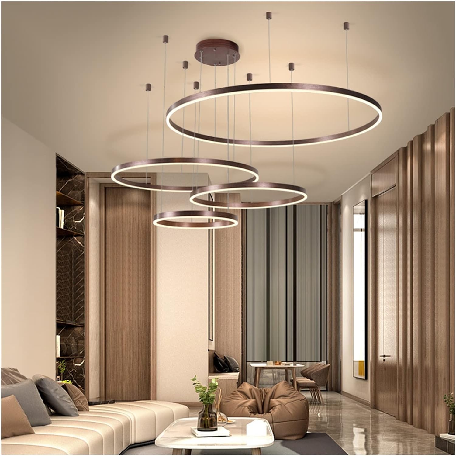 LED осветително тяло 204W WONDERLAND BROWN 4 подвижни сегмента с дистанционно