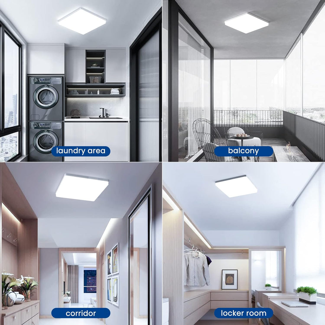 LED плафон 43W FRAMELESS квадратен, еквивалентен на 400W