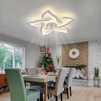 LED осветително тяло Narcisse с вентилатор и дистанционно, еквивалент 400W
