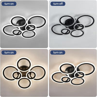 LED осветително тяло 4+2 CIRCLE MAXI Black SMART Еквивалент 600W