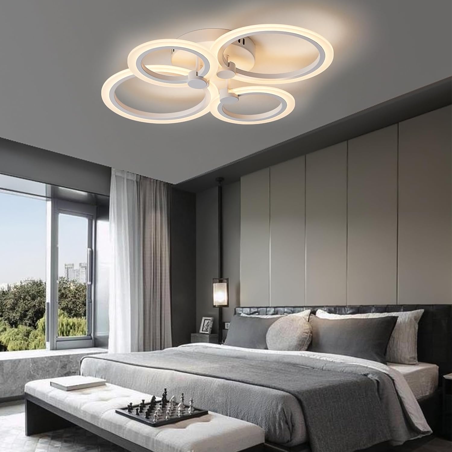 LED осветително тяло 72W 4 CIRCLE SMART гласово управление Еквивалент 400W