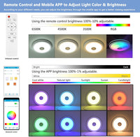 LED плафон SMART 50W RGB+CCT, Bluetooth и дистанционно, еквивалент на 400W