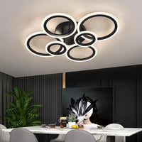 LED осветително тяло 4+2 CIRCLE MAXI Black SMART Еквивалент 600W