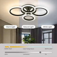 LED осветително тяло 2+2 CIRCLE BLACK Еквивалент 400W Дистанционно