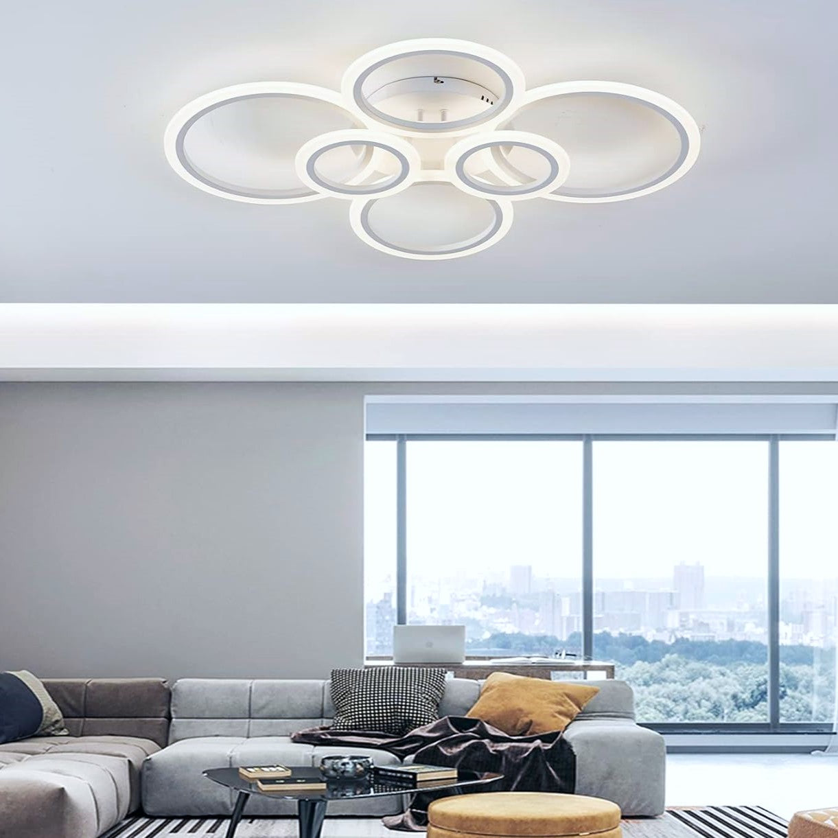LED осветително тяло 4+2 CIRCLE MAXI БЯЛ SMART Еквивалент 600W