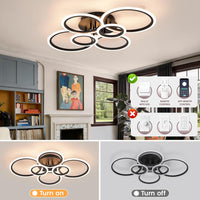 LED осветително тяло 4+2 CIRCLE MAXI Black SMART Еквивалент 600W