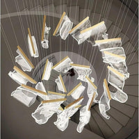 LED осветително тяло Luxury PAPER QUILL GOLD 18 елемента Еквивалент 350W Дистанционно