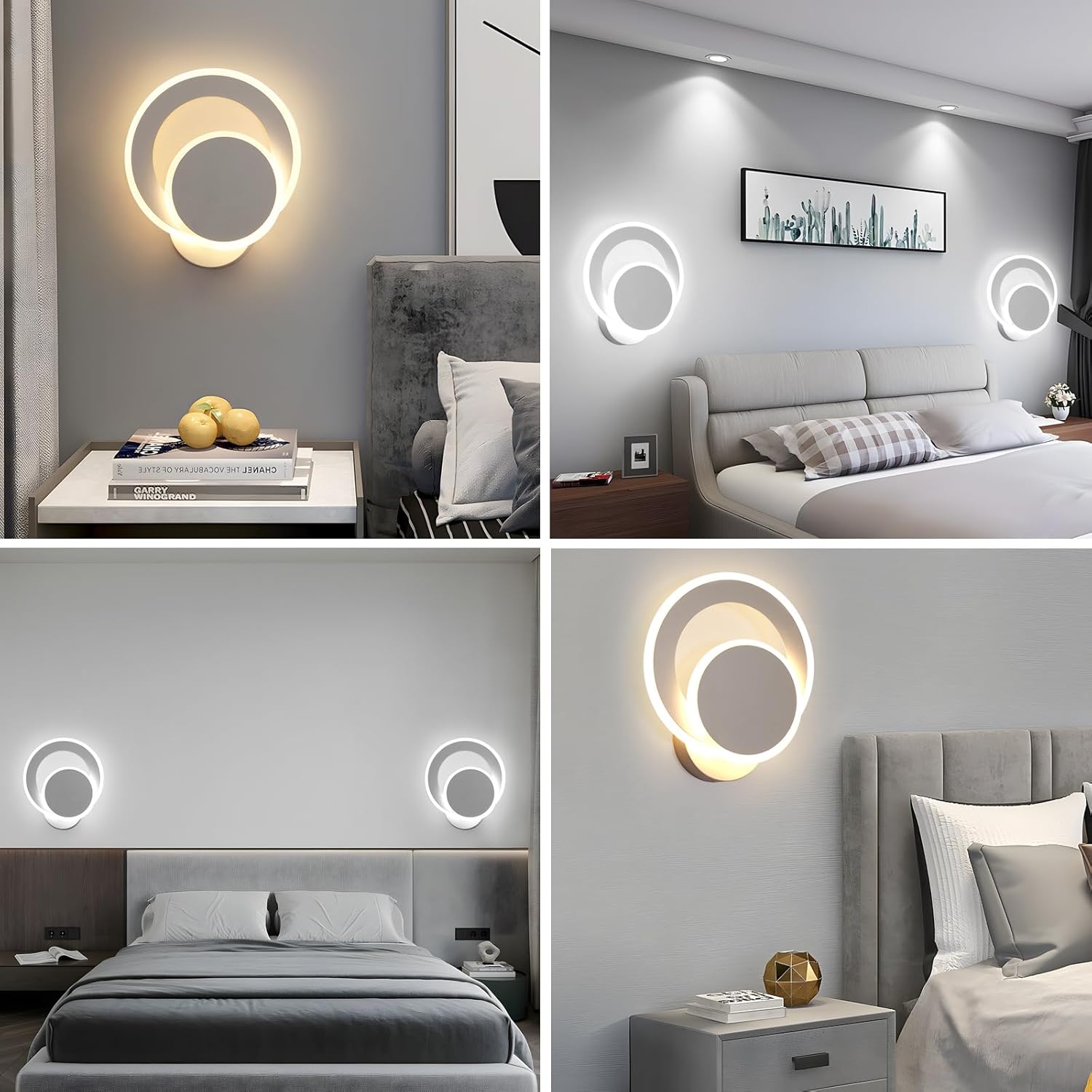 LED аплик Round, регулируем, бял, еквивалент 150W
