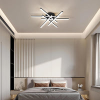 LED осветително тяло Sunny 6 Lines Round Black – еквивалент 600W (с дистанционно управление)
