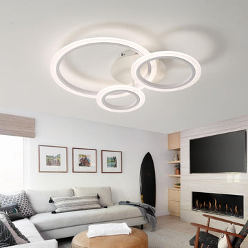 LED осветително тяло 3 WHITE CIRCLE Еквивалент 300W Дистанционно управление