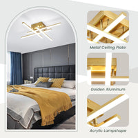 LED осветително тяло 4 Mini LINES Gold Еквивалент 200W С дистанционно