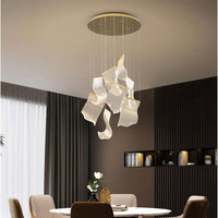 LED осветително тяло Luxury PAPER QUILL GOLD 8 елемента Еквивалент 150W Дистанционно