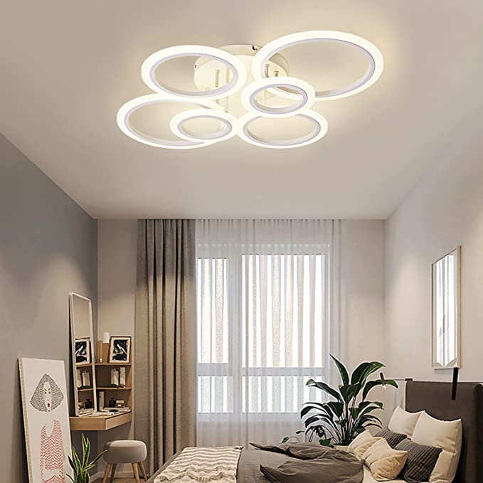 LED осветително тяло 4+2 CIRCLE MAXI Бяло Еквивалент 600W Дистанционно