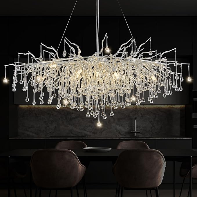 Полилей кристал LUXURY SILVER Tears 160x50cm