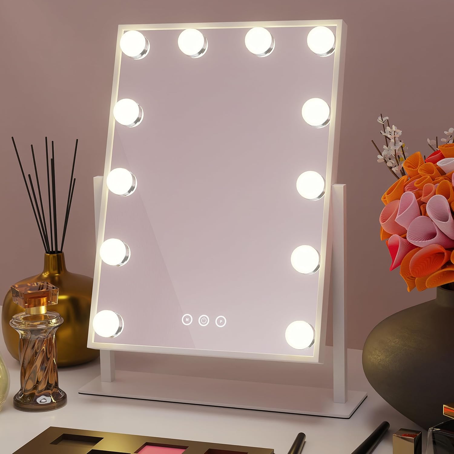 Oglinda Led Makeup Hollywood Star 46Cm 3 Lumini Mirror