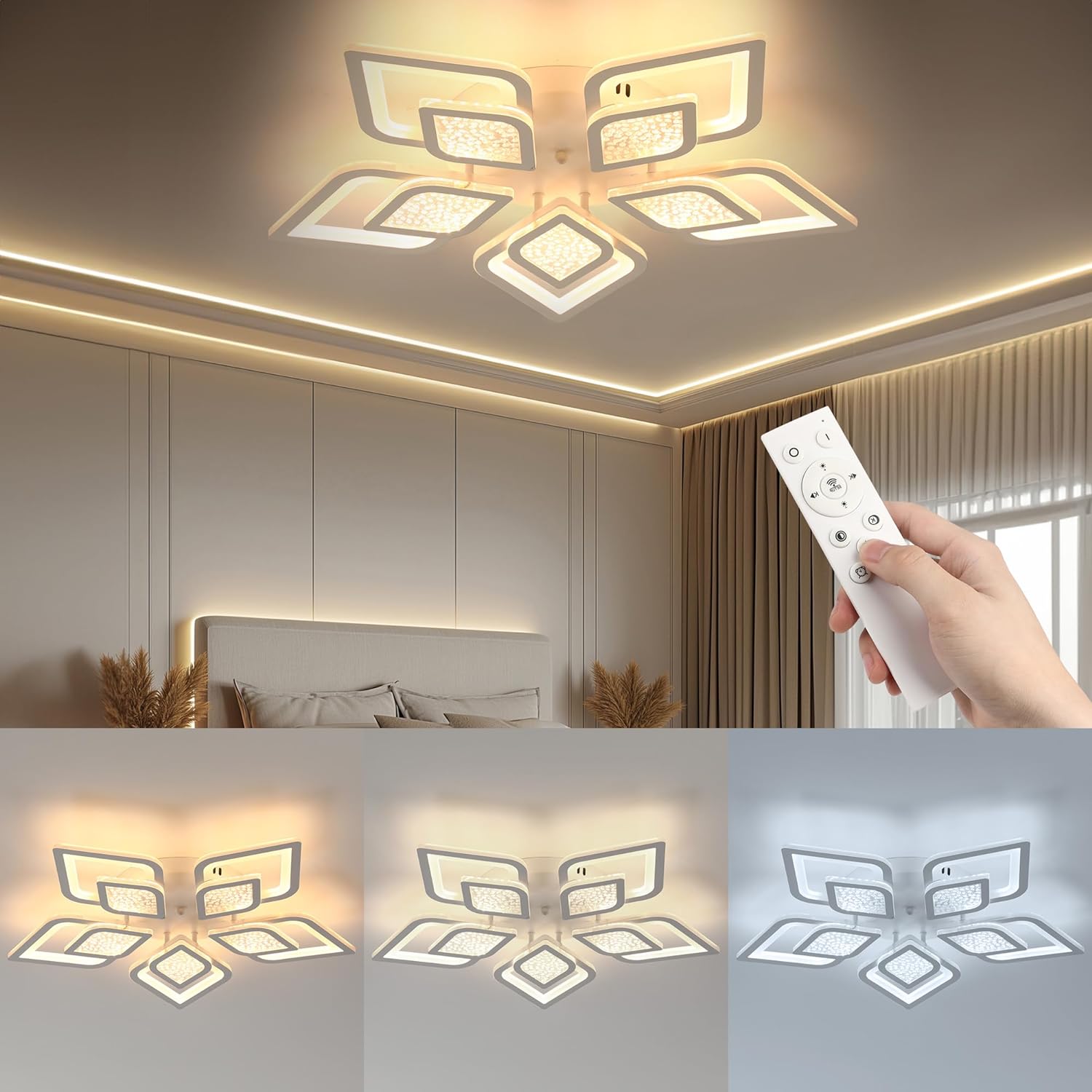 LED осветително тяло ORTENSIA Еквивалент 800W с дистанционно