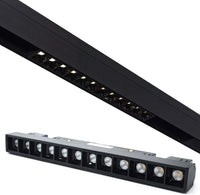 LED спот 12W 22cm магнитен линеен SMART CCT черен дистанционно