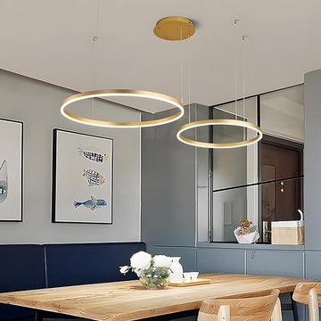 Lustra LED WONDERLAND Gold 2 Segmente Mobile Echivalent 500W Telecomanda AURIE / SUSPENDATE / 60CM Lighting Fixtures