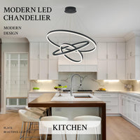 Осветително тяло LED WONDERLAND Black 3 сегмента еквивалент 600W