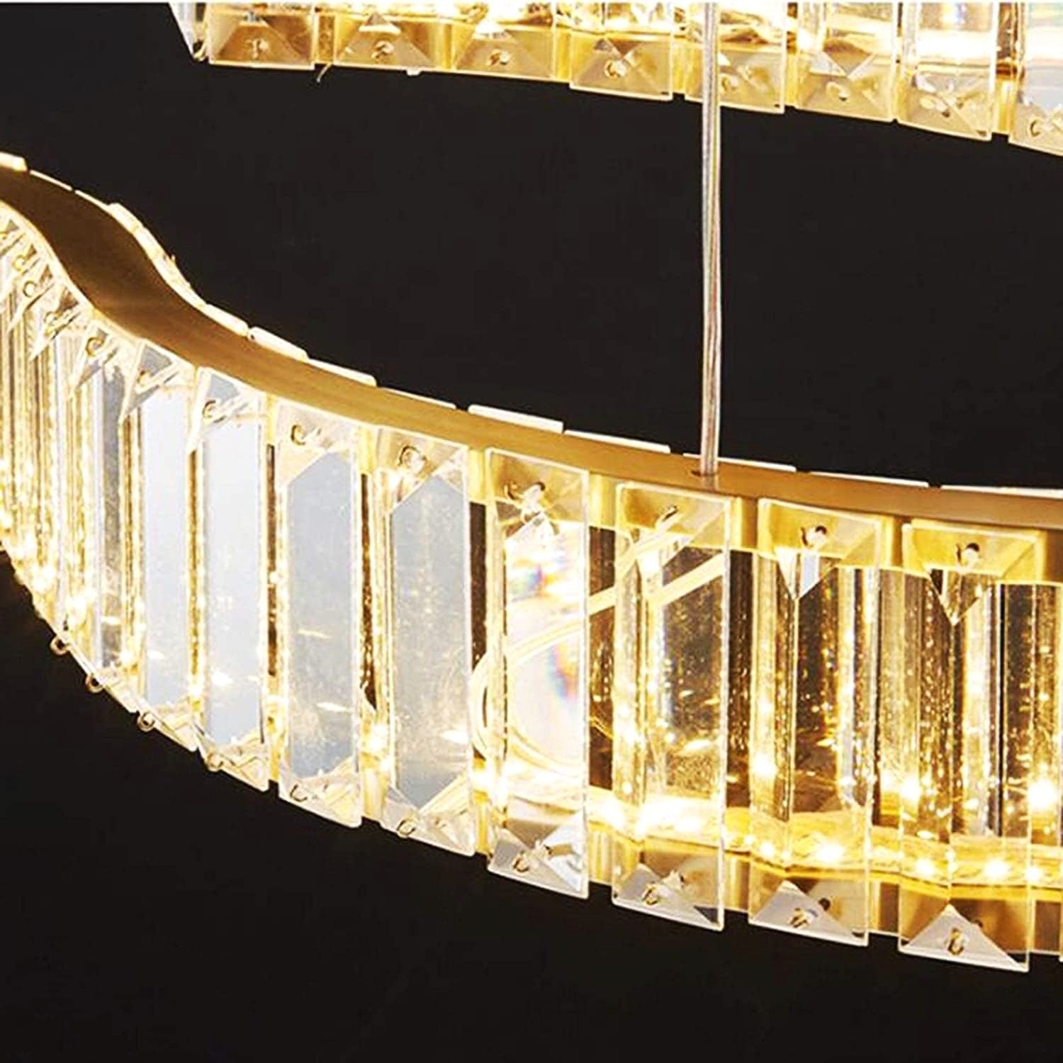 LED осветително тяло кристал висящо TWO WAVE еквивалент 400W