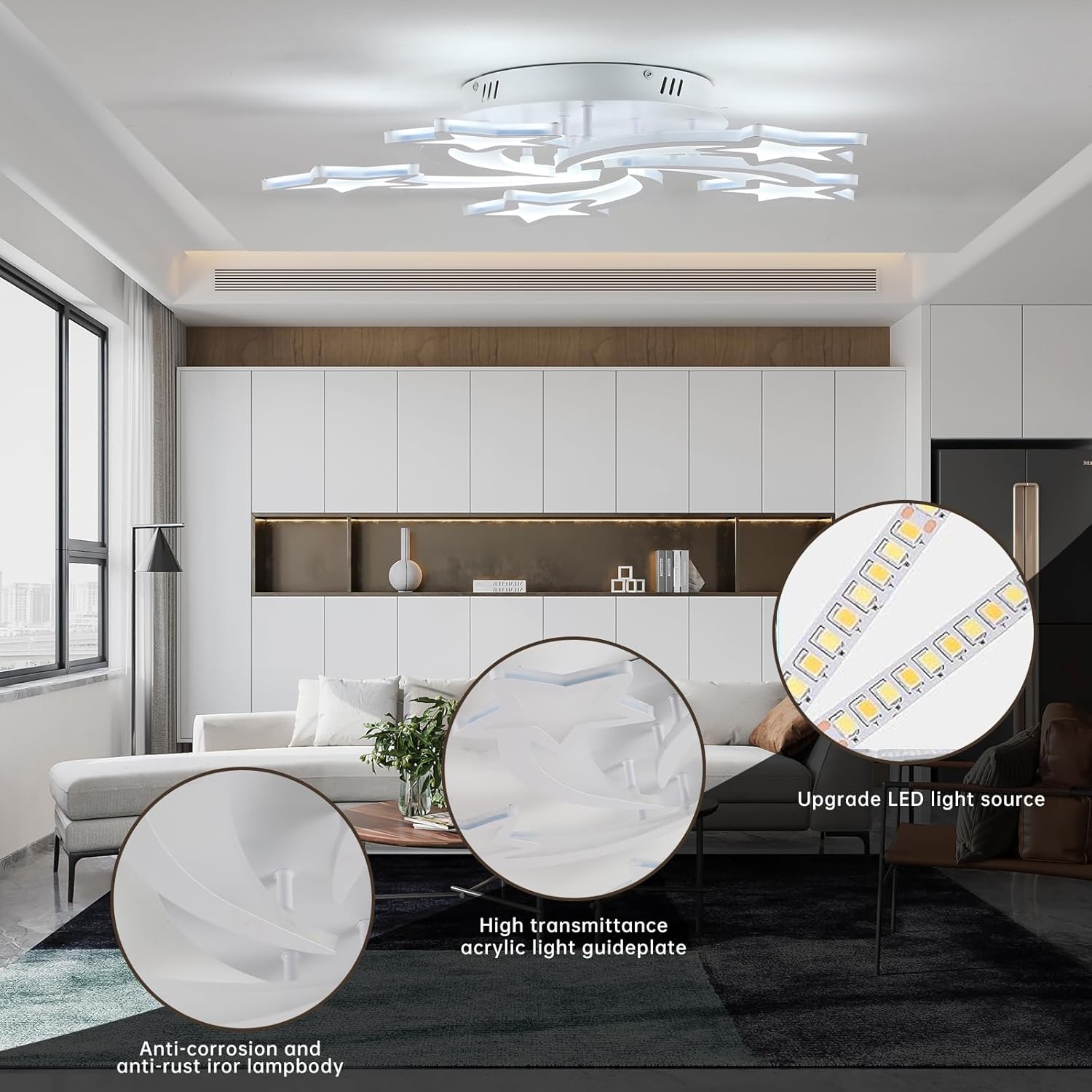 LED осветително тяло STAR DESIGN Еквивалент 500W Дистанционно управление