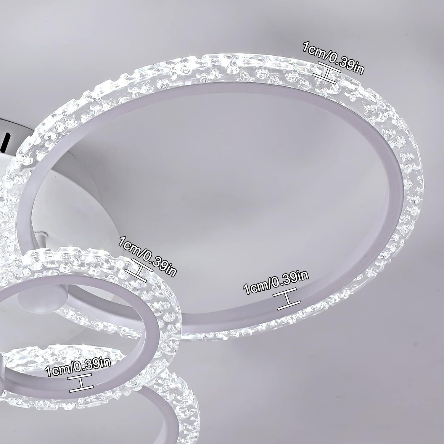 LED осветително тяло 4+2 CIRCLE BUBBLES Еквивалент 800W Дистанционно управление