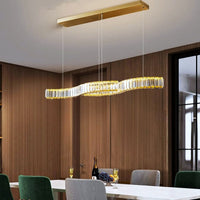 LED осветително тяло кристал висящо TWO WAVE еквивалент 400W