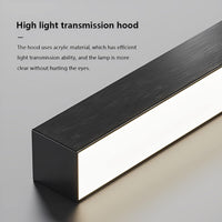 LED осветително тяло 4 Modern LINES Black еквивалент 400W с дистанционно