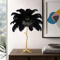 Нощна лампа Luxury Peacock Black 3xE14