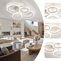 LED осветително тяло 2+2 CIRCLE Design Бяло Еквивалент 400W Дистанционно