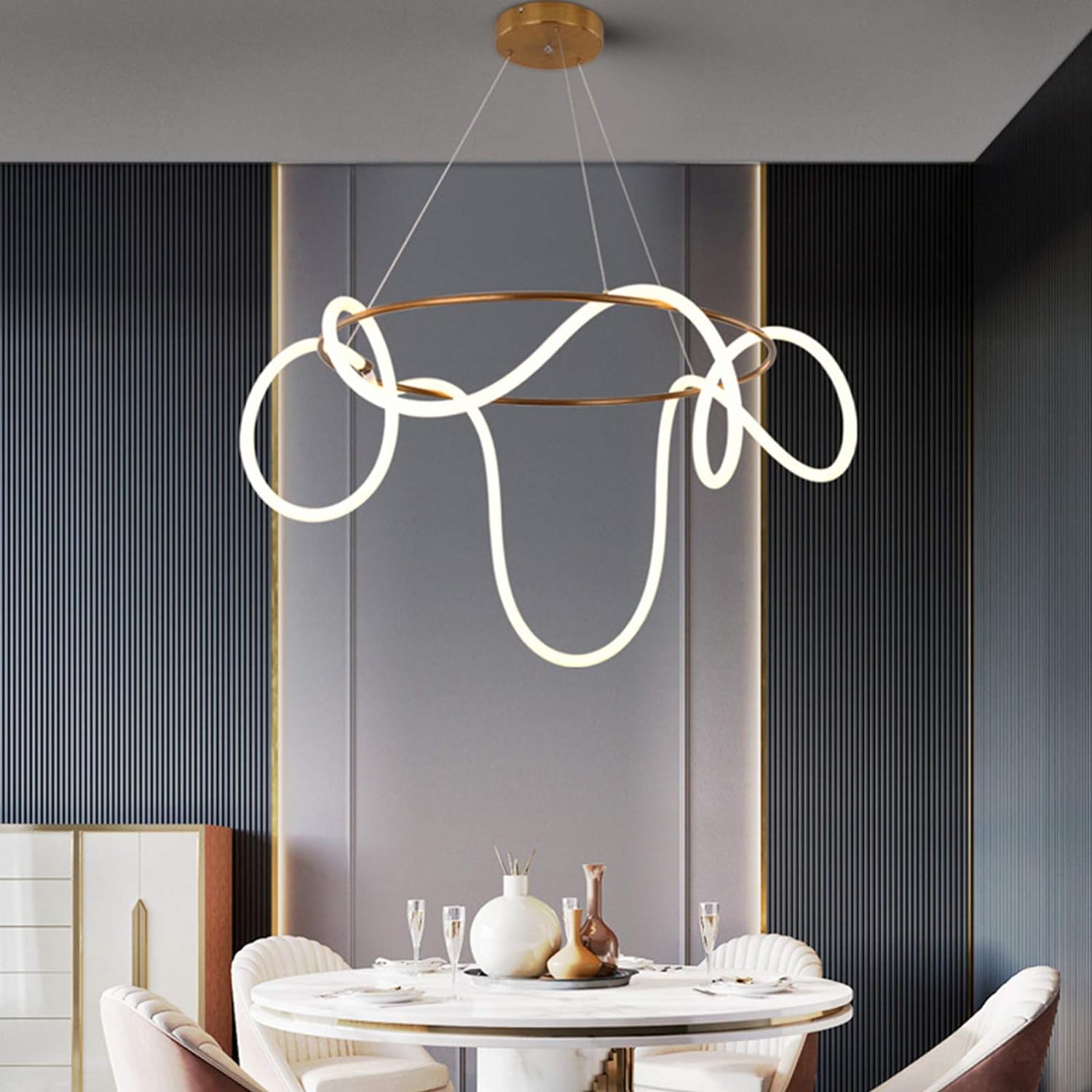 LED осветително тяло Nordic Golden Tube еквивалент 400W с дистанционно