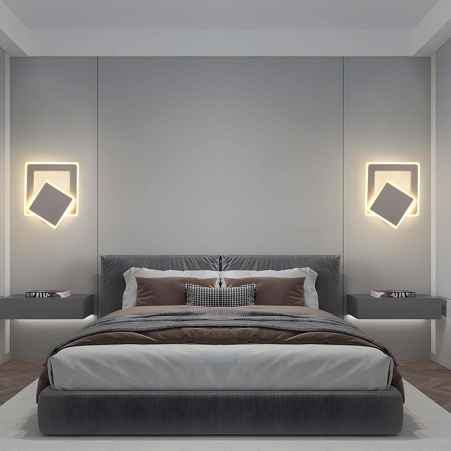 LED аплик Square, регулируем, бял, еквивалент 150W